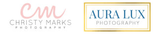 Christy Marks Photography and Aura Lux Photography logos side by side